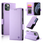 حافظة هاتف جلدية غير لامعة بمشبك جانبي مغناطيسي، لهواتف iPhone 12 mini، iPhone 11 Pro Max، iPhone 11، iPhone 11 Pro، iPhone X / XS، iPhone XR