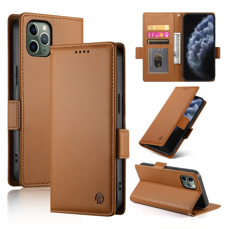 حافظة هاتف جلدية غير لامعة بمشبك جانبي مغناطيسي، لهواتف iPhone 12 mini، iPhone 11 Pro Max، iPhone 11، iPhone 11 Pro، iPhone X / XS، iPhone XR