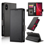 حافظة هاتف جلدية غير لامعة بمشبك جانبي مغناطيسي، لهواتف iPhone 12 mini، iPhone 11 Pro Max، iPhone 11، iPhone 11 Pro، iPhone X / XS، iPhone XR