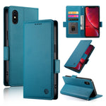 حافظة هاتف جلدية غير لامعة بمشبك جانبي مغناطيسي، لهواتف iPhone 12 mini، iPhone 11 Pro Max، iPhone 11، iPhone 11 Pro، iPhone X / XS، iPhone XR