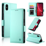 حافظة هاتف جلدية غير لامعة بمشبك جانبي مغناطيسي، لهواتف iPhone 12 mini، iPhone 11 Pro Max، iPhone 11، iPhone 11 Pro، iPhone X / XS، iPhone XR