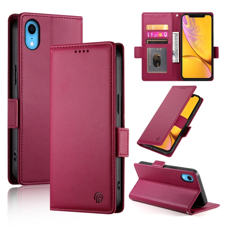 حافظة هاتف جلدية غير لامعة بمشبك جانبي مغناطيسي، لهواتف iPhone 12 mini، iPhone 11 Pro Max، iPhone 11، iPhone 11 Pro، iPhone X / XS، iPhone XR