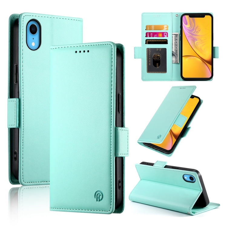 حافظة هاتف جلدية غير لامعة بمشبك جانبي مغناطيسي، لهواتف iPhone 12 mini، iPhone 11 Pro Max، iPhone 11، iPhone 11 Pro، iPhone X / XS، iPhone XR