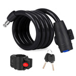 Bicycle Portable Anti-theft Lock Steel Cable Lock with Lock Frame, A Style 100cm Black, A Style 120cm Black, B Style 100cm Black, B Style 120cm Black, B Style 150cm Black