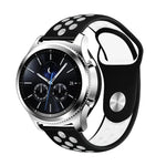سوار ساعة بديل من السيليكون ثنائي اللون مقاس 22مم لساعات Smasung Gear S4 Active