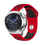 سوار ساعة بديل من السيليكون ثنائي اللون مقاس 22مم لساعات Smasung Gear S4 Active