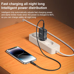 شاحن Yesido YC69 بقوة 30 واط USB + USB-C مزدوج / Type-C مع شاشة رقمية، المواصفات: قابس الاتحاد الأوروبي، YC69