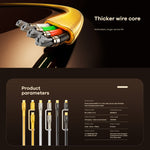 REMAX RC-C165 Prime كابل شحن سريع مضفر بقوة 60 واط، 1.2 متر، Type-C إلى Type-C + 8 دبابيس، RC-C165