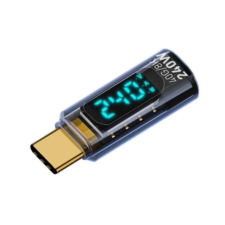 محول كامل الميزات ذكر Type-C إلى أنثى Type-C بقوة 240 واط مع شاشة رقمية