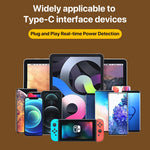محول كامل الميزات ذكر Type-C إلى أنثى Type-C بقوة 240 واط مع شاشة رقمية