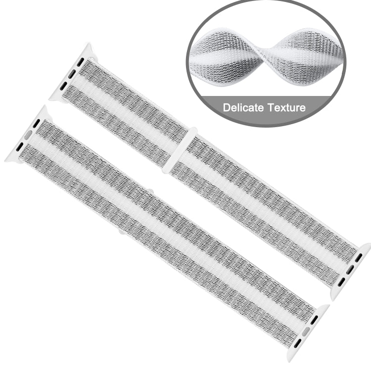 Nylon Loop Watchband, For Apple Watch Series 8&7 41mm / SE 2&6&SE&5&4 40mm / 3&2&1 38mm, For Apple Watch Ultra 49mm / Series 8&7 45mm / SE 2&6&SE&5&4 44mm / 3&2&1 42mm, For Apple Watch Series 7 45mm / 6 & SE & 5 & 4 44mm / 3 & 2 & 1 42mm               ...