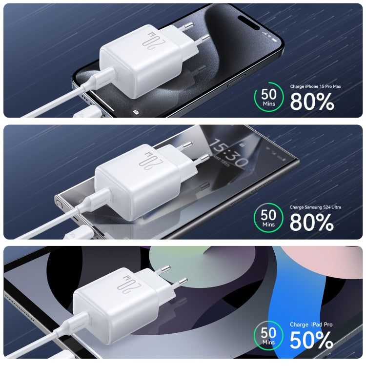 شاحن JOYROOM JR-TCF20 بمنفذ USB-C / Type-C بقوة 20 واط PD، قابس الاتحاد الأوروبي