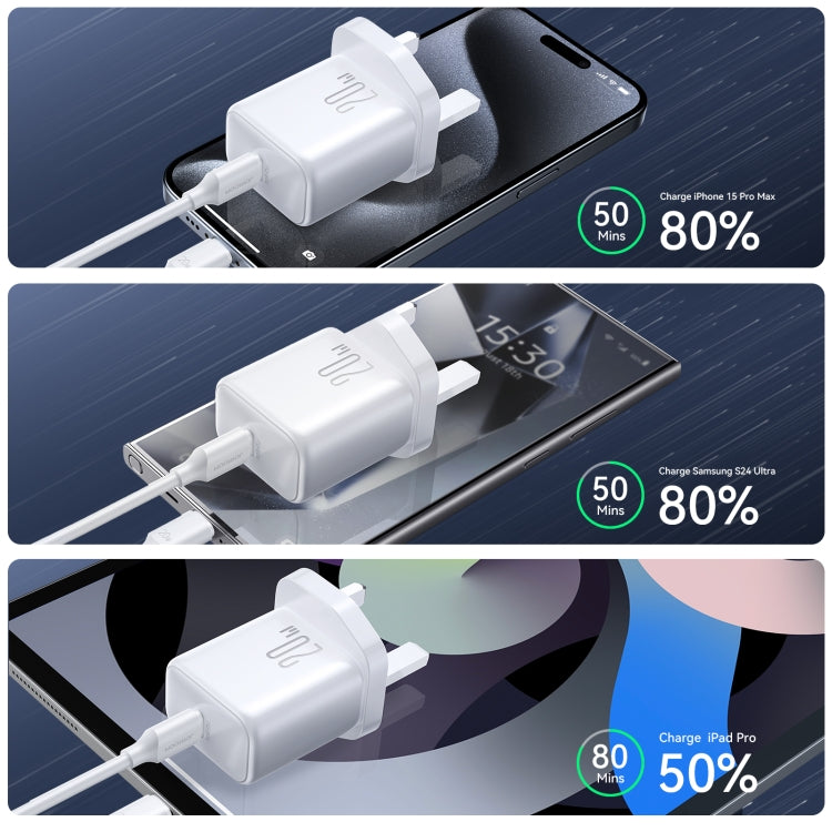 شاحن JOYROOM JR-TCF20 بمنفذ USB-C / Type-C بقوة 20 واط PD، قابس المملكة المتحدة