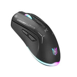 ماوس ONIKUMA CW917 RGB بدقة 4800DPI ثنائي الوضع سلكي + لاسلكي 2.4GHz، CW917 (أسود)، CW917 (أبيض)