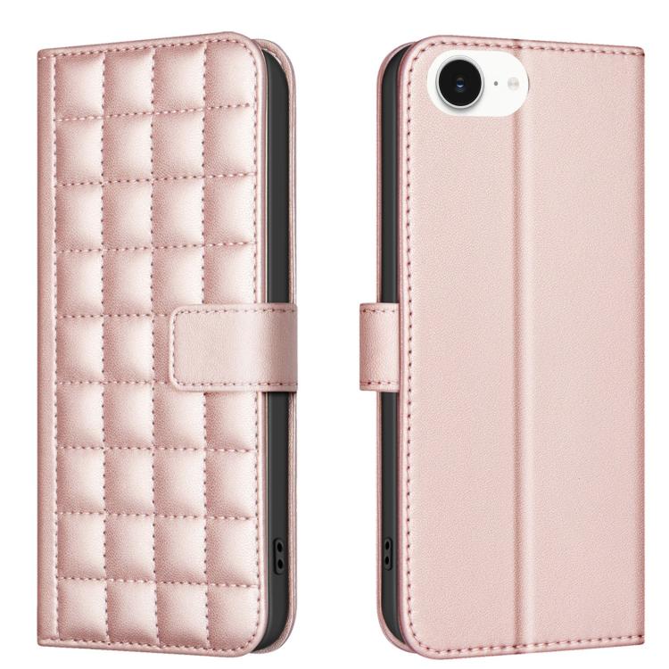 حافظة هاتف جلدية بنقشة مربعات، لهواتف iPhone 17e / 16e، iPhone 17 Pro Max، iPhone 16 Pro Max، iPhone 16 Pro، iPhone 16 Plus، iPhone 16، iPhone 15 Pro Max، iPhone 15 Pro