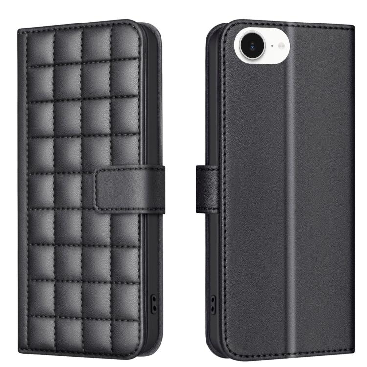 حافظة هاتف جلدية بنقشة مربعات، لهواتف iPhone 17e / 16e، iPhone 17 Pro Max، iPhone 16 Pro Max، iPhone 16 Pro، iPhone 16 Plus، iPhone 16، iPhone 15 Pro Max، iPhone 15 Pro