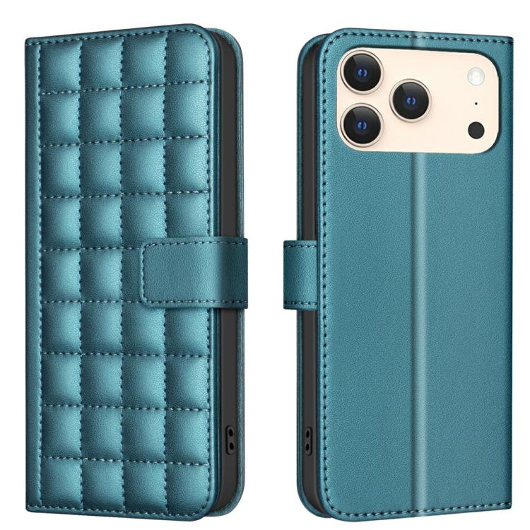 حافظة هاتف جلدية بنقشة مربعات، لهواتف iPhone 17e / 16e، iPhone 17 Pro Max، iPhone 16 Pro Max، iPhone 16 Pro، iPhone 16 Plus، iPhone 16، iPhone 15 Pro Max، iPhone 15 Pro