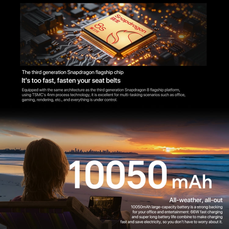 جهاز لوحي Honor MagicPad2 WiFi، شاشة 12.3 بوصة، MagicOS 8.0.1، معالج Qualcomm Snapdragon 8s Gen 3 ثماني النواة، 8 جيجابايت + 256 جيجابايت، 12 جيجابايت + 256 جيجابايت، 16 جيجابايت + 512 جيجابايت، 16 جيجابايت + 1 تيرابايت