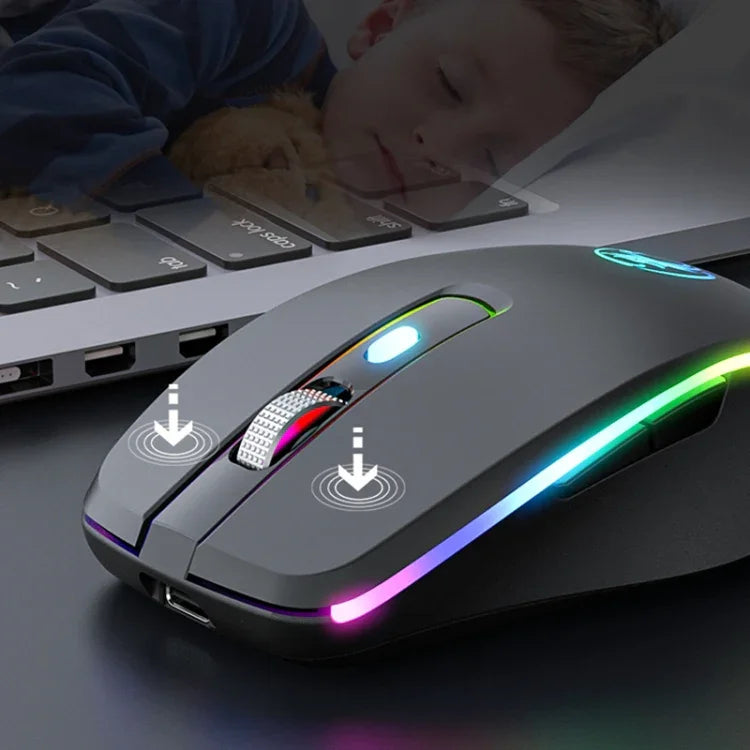ماوس ألعاب لاسلكي صامت ثنائي الوضع 6 مفاتيح من iMICE G903 بلوتوث