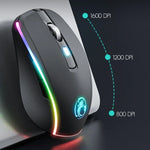 ماوس ألعاب لاسلكي صامت ثنائي الوضع 6 مفاتيح من iMICE G903 بلوتوث