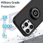 غطاء هاتف Q Shadow 1 Series من TPU + PC مع حلقة، لهواتف iPhone 16 Pro، iPhone 16 Plus، iPhone 15 Pro Max، iPhone 15 Pro، iPhone 15 Plus، iPhone 15