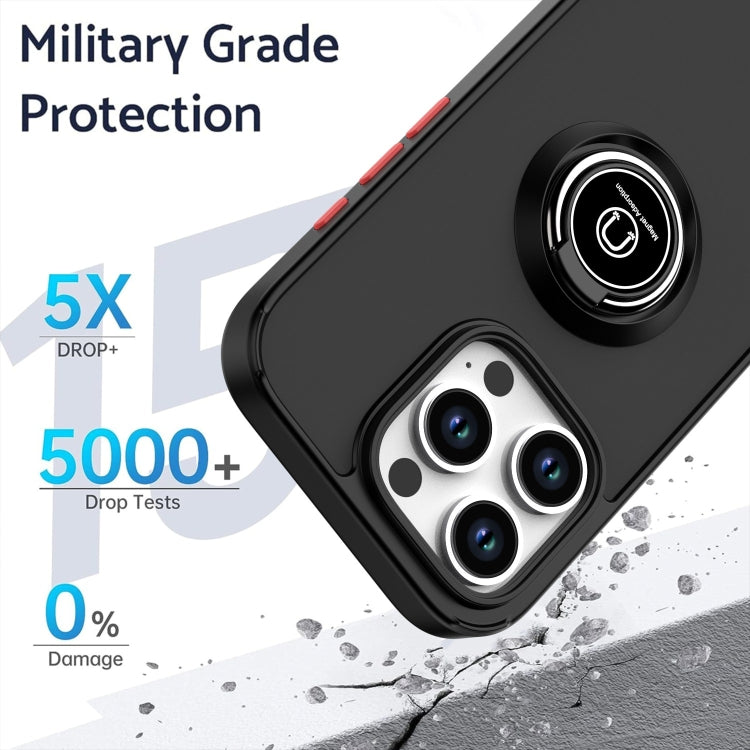 غطاء هاتف Q Shadow 1 Series من TPU + PC مع حلقة، لهواتف iPhone 16 Pro، iPhone 16 Plus، iPhone 15 Pro Max، iPhone 15 Pro، iPhone 15 Plus، iPhone 15