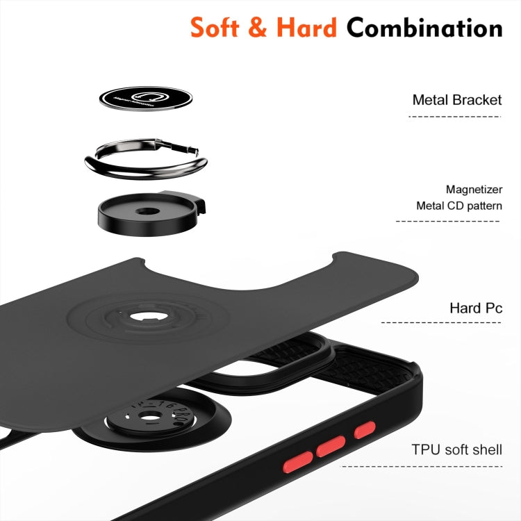 غطاء هاتف Q Shadow 1 Series من TPU + PC مع حلقة، لهواتف iPhone 16 Pro، iPhone 16 Plus، iPhone 15 Pro Max، iPhone 15 Pro، iPhone 15 Plus، iPhone 15