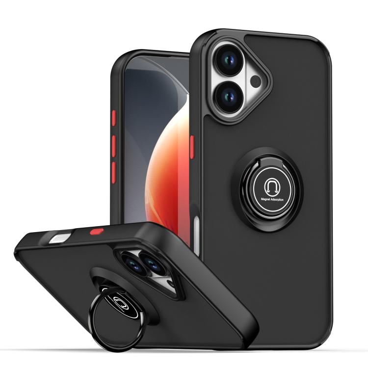 Q Shadow 1 Series TPU + PC Phone Case with Ring, For iPhone 17e / 16e, For iPhone 17 Pro Max, For iPhone 17 Pro, For iPhone 17, For iPhone Air, For iPhone 16 Pro Max