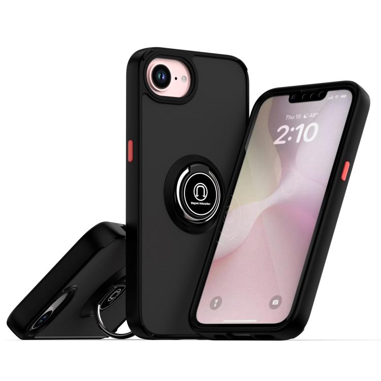 غطاء هاتف Q Shadow 1 Series من TPU + PC مع حلقة، لهواتف iPhone 17e / 16e، iPhone 17 Pro Max، iPhone 17 Pro، iPhone 17، iPhone Air، iPhone 16 Pro Max