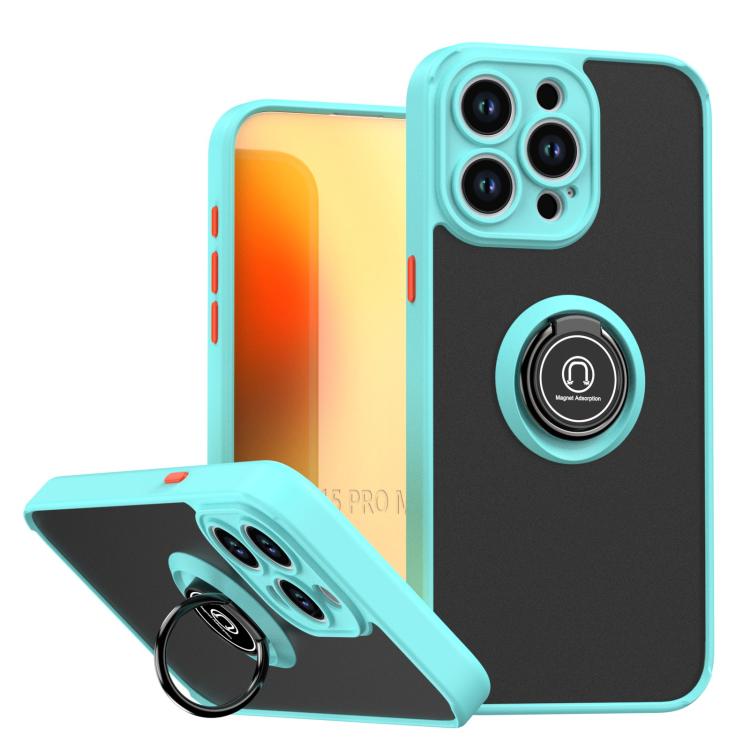 غطاء هاتف Q Shadow 1 Series من TPU + PC مع حلقة، لهواتف iPhone 16 Pro، iPhone 16 Plus، iPhone 15 Pro Max، iPhone 15 Pro، iPhone 15 Plus، iPhone 15