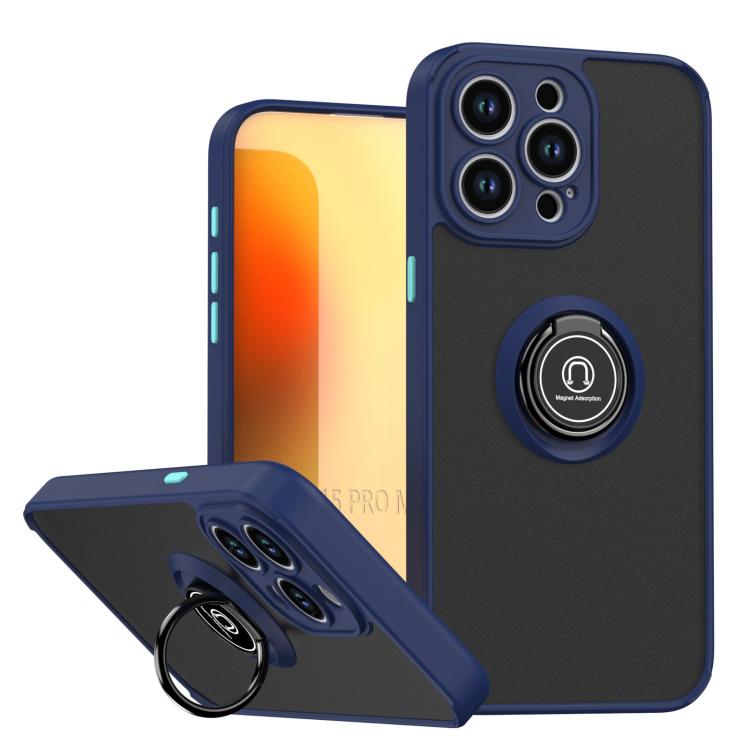 غطاء هاتف Q Shadow 1 Series من TPU + PC مع حلقة، لهواتف iPhone 16 Pro، iPhone 16 Plus، iPhone 15 Pro Max، iPhone 15 Pro، iPhone 15 Plus، iPhone 15