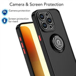 غطاء هاتف Q Shadow 1 Series من TPU + PC مع حلقة، لهواتف iPhone 16 Pro، iPhone 16 Plus، iPhone 15 Pro Max، iPhone 15 Pro، iPhone 15 Plus، iPhone 15