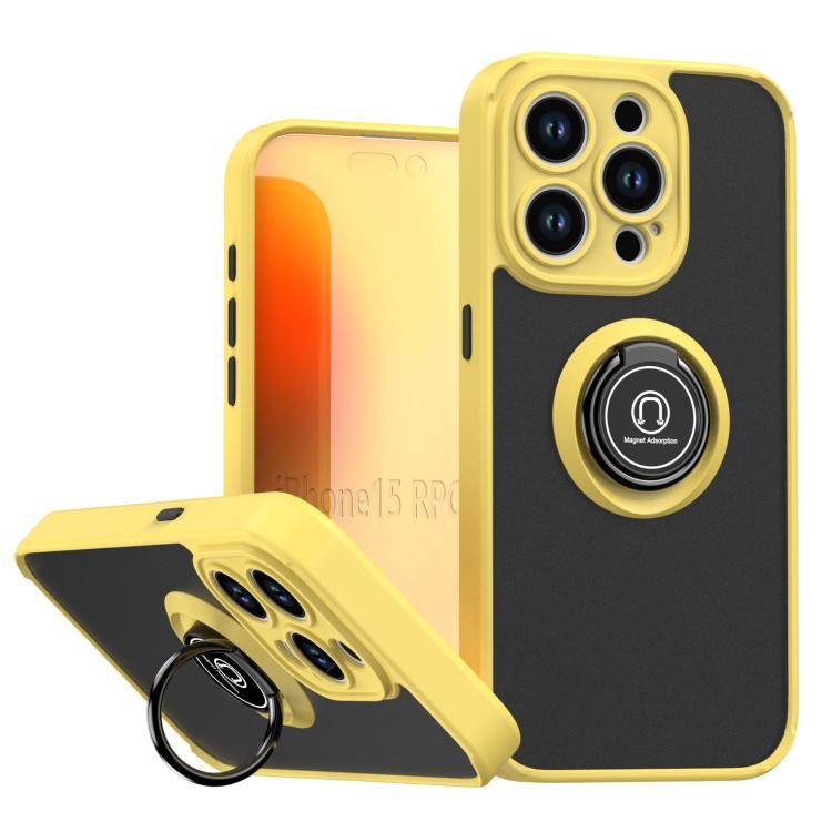 غطاء هاتف Q Shadow 1 Series من TPU + PC مع حلقة، لهواتف iPhone 16 Pro، iPhone 16 Plus، iPhone 15 Pro Max، iPhone 15 Pro، iPhone 15 Plus، iPhone 15