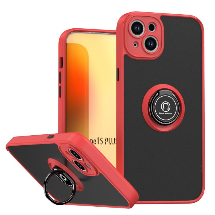 غطاء هاتف Q Shadow 1 Series من TPU + PC مع حلقة، لهواتف iPhone 16 Pro، iPhone 16 Plus، iPhone 15 Pro Max، iPhone 15 Pro، iPhone 15 Plus، iPhone 15