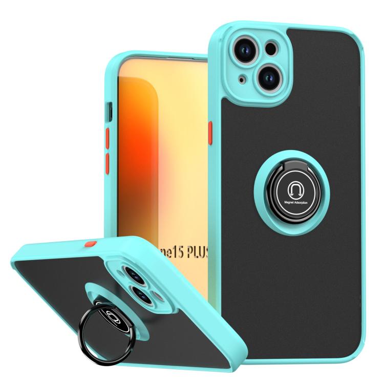 غطاء هاتف Q Shadow 1 Series من TPU + PC مع حلقة، لهواتف iPhone 16 Pro، iPhone 16 Plus، iPhone 15 Pro Max، iPhone 15 Pro، iPhone 15 Plus، iPhone 15