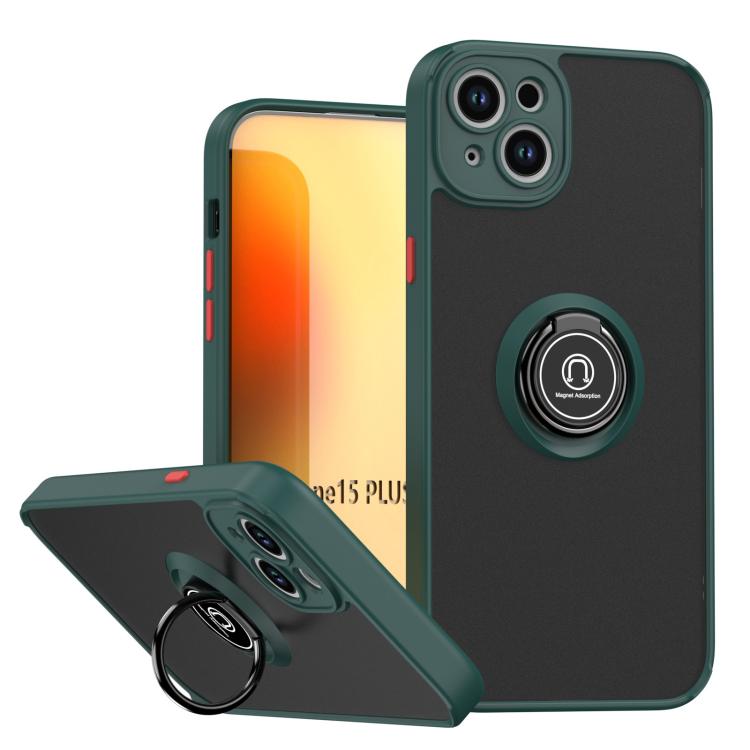 غطاء هاتف Q Shadow 1 Series من TPU + PC مع حلقة، لهواتف iPhone 16 Pro، iPhone 16 Plus، iPhone 15 Pro Max، iPhone 15 Pro، iPhone 15 Plus، iPhone 15