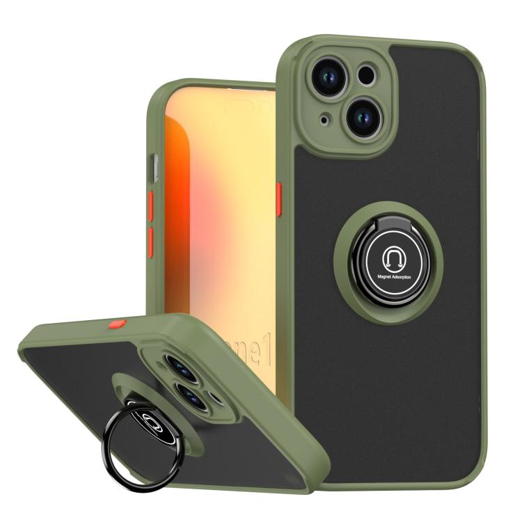غطاء هاتف Q Shadow 1 Series من TPU + PC مع حلقة، لهواتف iPhone 16 Pro، iPhone 16 Plus، iPhone 15 Pro Max، iPhone 15 Pro، iPhone 15 Plus، iPhone 15