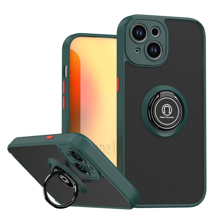 غطاء هاتف Q Shadow 1 Series من TPU + PC مع حلقة، لهواتف iPhone 16 Pro، iPhone 16 Plus، iPhone 15 Pro Max، iPhone 15 Pro، iPhone 15 Plus، iPhone 15