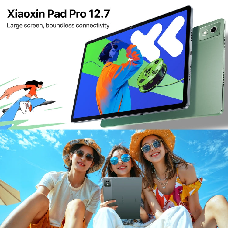 جهاز لوحي Lenovo Xiaoxin Pad Pro 12.7 بوصة 2025 واي فاي، ZUI 16، معالج MediaTek Dimensity 8300 ثماني النواة، يدعم بصمة الإصبع والتعرف على الوجه، 8 جيجابايت + 128 جيجابايت، 8 جيجابايت + 256 جيجابايت، 12 جيجابايت + 256 جيجابايت