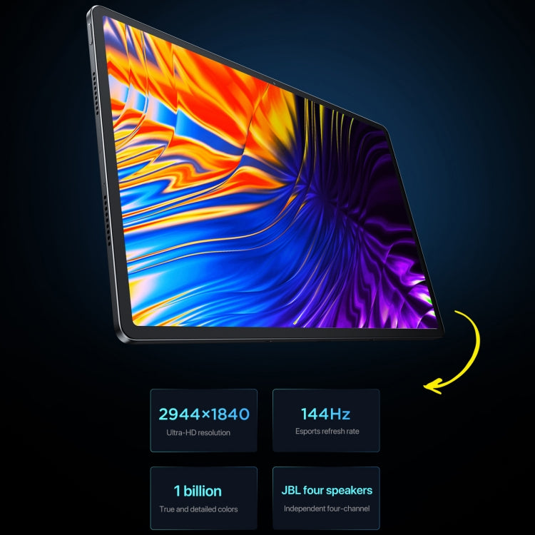 جهاز لوحي Lenovo Xiaoxin Pad Pro 12.7 بوصة 2025 واي فاي، ZUI 16، معالج MediaTek Dimensity 8300 ثماني النواة، يدعم بصمة الإصبع والتعرف على الوجه، 8 جيجابايت + 128 جيجابايت، 8 جيجابايت + 256 جيجابايت، 12 جيجابايت + 256 جيجابايت