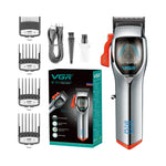 ماكينة حلاقة شعر كهربائية مغناطيسية VGR V-647 بقوة 5 واط مع عرض رقمي LED ومنفذ USB
