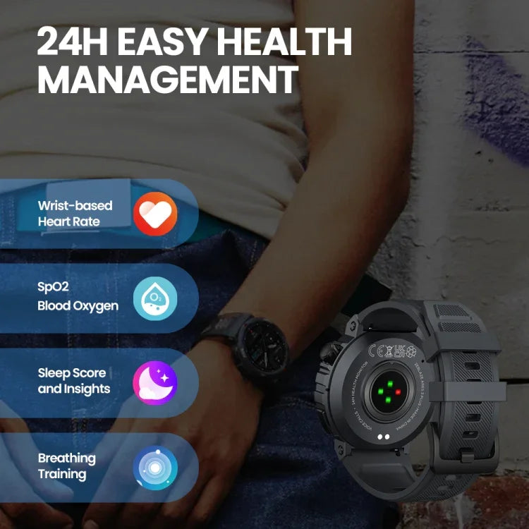 ساعة ذكية Zeblaze Ares 3 Plus مقاس 1.43 بوصة للرياضة والعافية تدعم مراقبة الصحة على مدار 24 ساعة