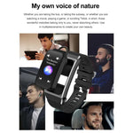B7 Pro سماعة أذن بلوتوث 2 في 1 بشاشة 1.5 بوصة وسوار سيليكون ساعة ذكية، تدعم مراقبة معدل ضربات القلب / النوم