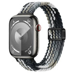 سوار ساعة نايلون مضفر بحلقة مغناطيسية نحيفة، لساعة آبل ألترا 2 مقاس 49مم، لساعة آبل سيريس 9 مقاس 45مم