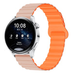 Two Color Magnetic Silicone Watch Band, 22mm