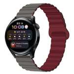 Two Color Magnetic Silicone Watch Band, 22mm