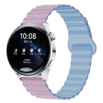 Two Color Magnetic Silicone Watch Band, 22mm