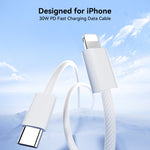JOYROOM S-A45 كابل شحن سريع بقوة 30 واط USB-C / Type-C إلى 8 دبابيس، الطول: 1 متر، Type-C إلى 8 دبابيس