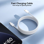 JOYROOM S-A45 كابل شحن سريع بقوة 30 واط USB-C / Type-C إلى 8 دبابيس، الطول: 1 متر، Type-C إلى 8 دبابيس