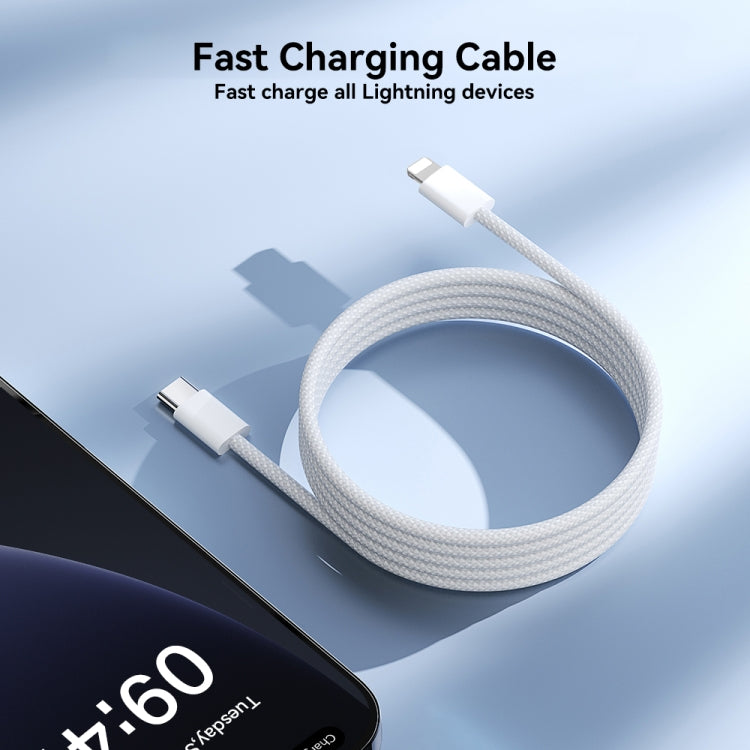 JOYROOM S-A45 كابل شحن سريع بقوة 30 واط USB-C / Type-C إلى 8 دبابيس، الطول: 1 متر، Type-C إلى 8 دبابيس
